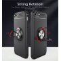 Kryt s kovovým stojánkem vhodný do magnetických držáků pro iPhone 5 / 5S / SE (2016) - černošedý