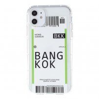 Kryt z měkkého plastu se vzorem letenky pro iPhone 12 mini - Bangkok