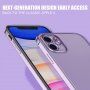 Transparentní kryt s pokovenou hranou pro iPhone 7 / 8 / SE (2020/2022) - černý