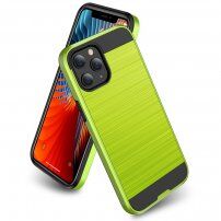 Odolný kryt pro iPhone 12 / 12 Pro - broušená textura - zelený