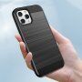Odolný kryt pro iPhone 12 mini - broušená textura - černý