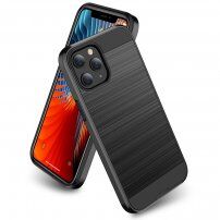 Odolný kryt pro iPhone 12 Pro Max - broušená textura - černý