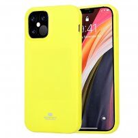 Goospery lesklý kryt z měkkého plastu pro iPhone 12 mini - neonově žlutý