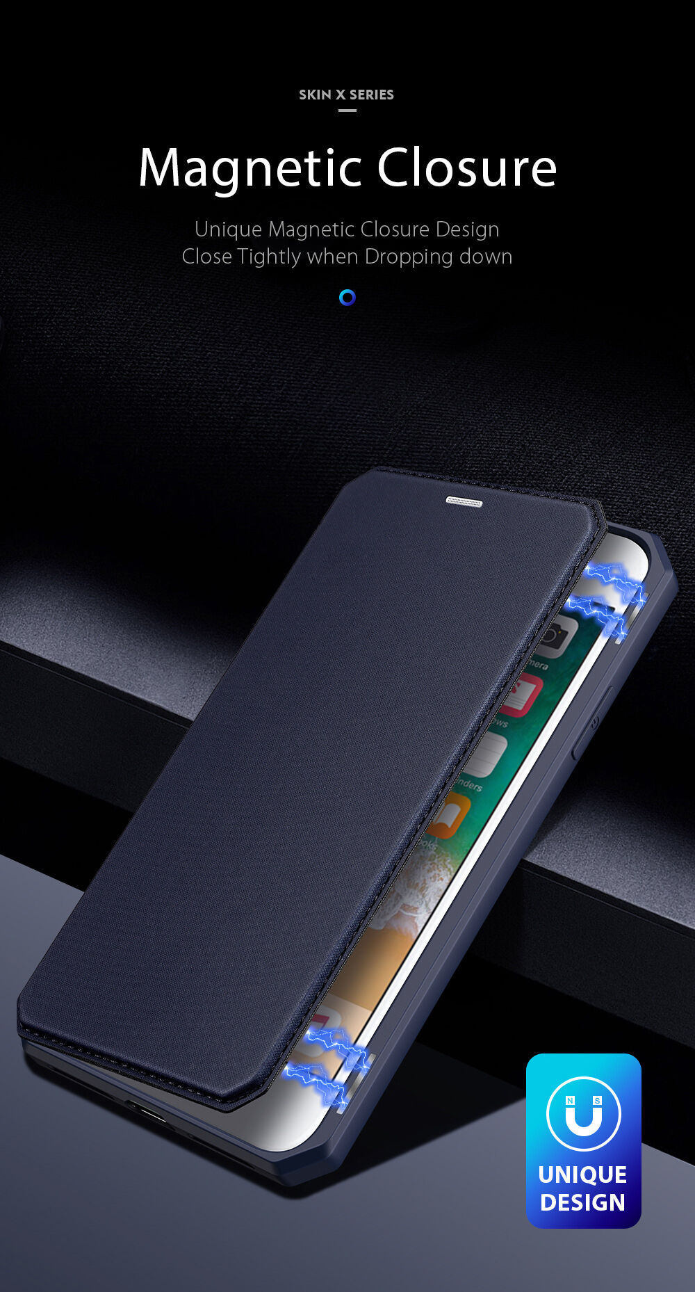 Dux Ducis peněženkové pouzdro pro iPhone 7 / 8 / SE (2020/2022) - černé