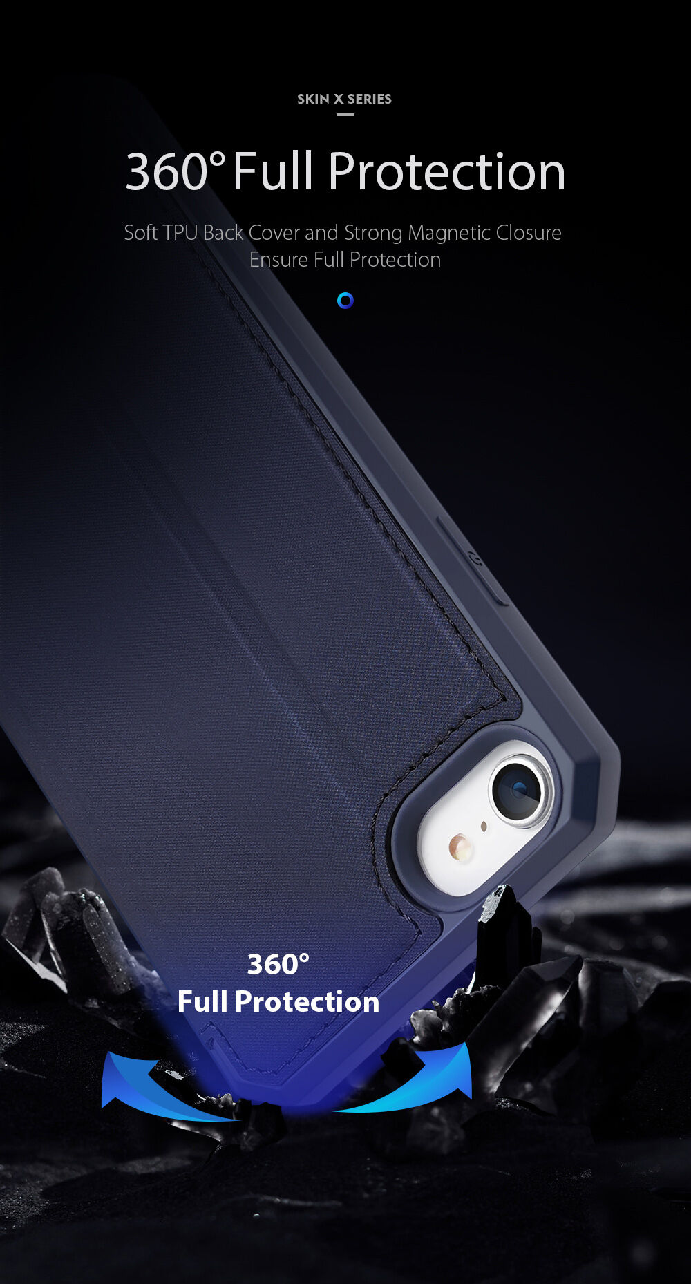 Dux Ducis peněženkové pouzdro pro iPhone 7 / 8 / SE (2020/2022) - černé