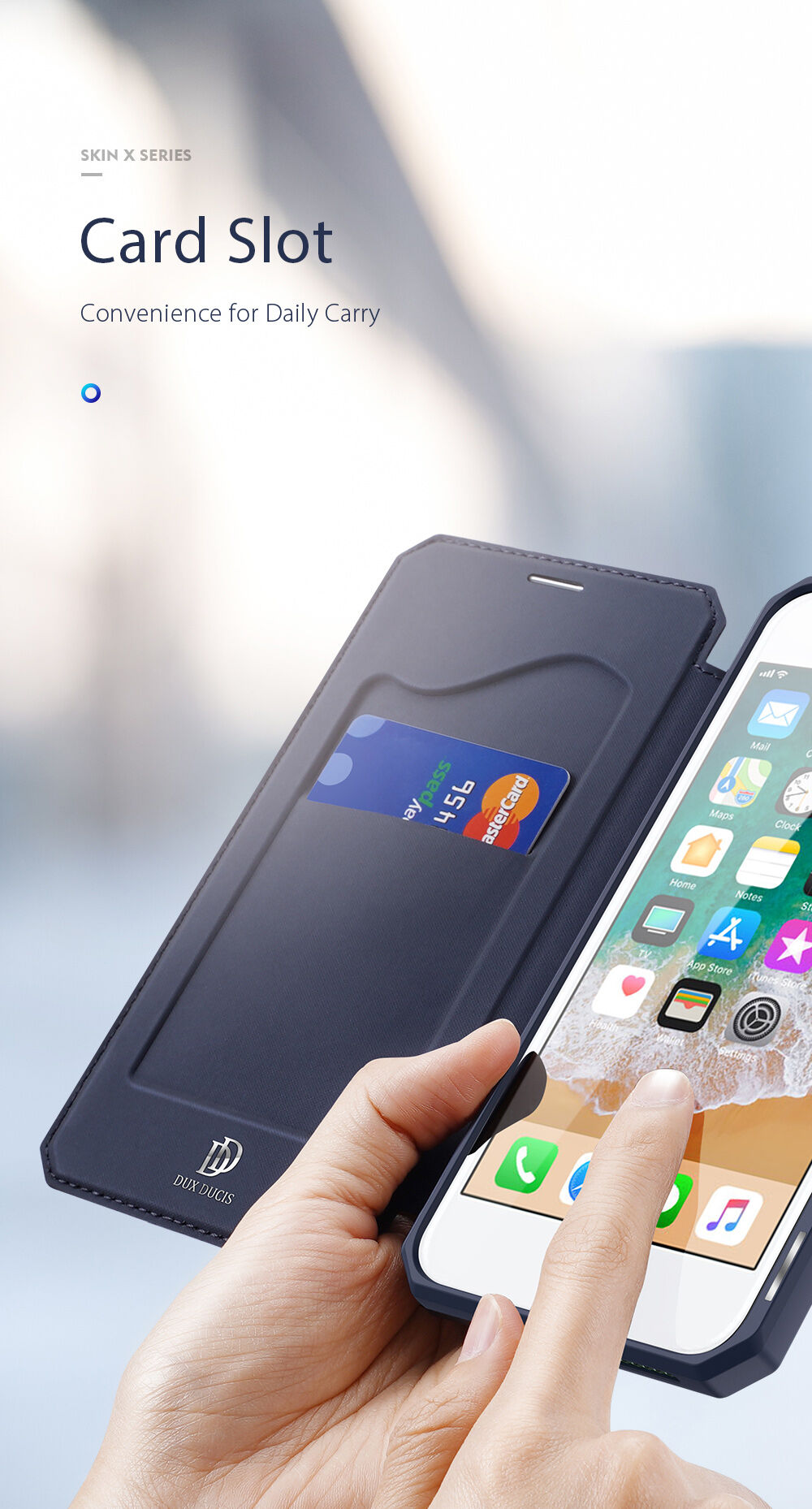 Dux Ducis peněženkové pouzdro pro iPhone 7 / 8 / SE (2020/2022) - černé