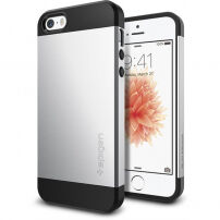 Spigen tenký ochranný Armor kryt pro Apple iPhone SE (2016) / 5S /5 - stříbrný