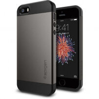 Spigen tenký ochranný Armor kryt pro Apple iPhone SE (2016) / 5S - šedý