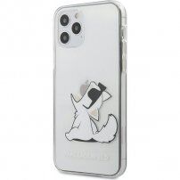Karl Lagerfeld Choupette Eat kryt pro iPhone 12 Pro Max - transparentní