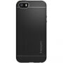 Spigen Neo exkluzivní ochranný kryt pro Apple iPhone SE (2016) / 5S - černě stříbrný