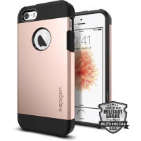 Spigen Armor odolný tenký kryt pro Apple iPhone SE (2016) / 5S - růžový