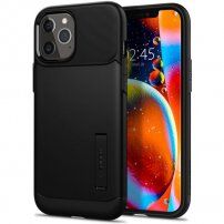 Spigen Slim Armor kryt se stojánkem pro iPhone 12 Pro Max - černý
