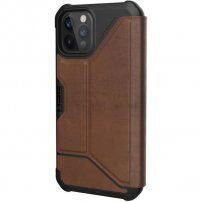 UAG Metropolis LTHR flipové pouzdro pro iPhone 12 / 12 Pro - hnědé