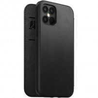 Nomad Folio kožené flipové pouzdro pro iPhone 12 / 12 Pro - černé