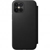 Nomad Folio kožené flipové pouzdro pro iPhone 12 Pro Max - černé
