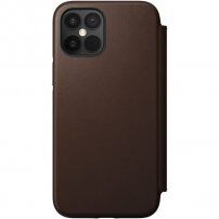 Nomad Folio kožené flipové pouzdro pro iPhone 12 Pro Max - hnědé