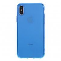 Neonový kryt z měkkého plastu pro iPhone X / XS - modrý