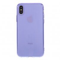 Neonový kryt z měkkého plastu pro iPhone X / XS - fialový