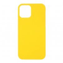 Pogumovaný matný kryt pro iPhone 12 mini - žlutý