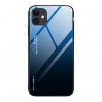 Kryt se skleněnou zadní stranou pro iPhone 12 / 12 Pro - modročerný