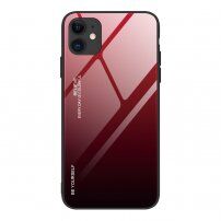 Kryt se skleněnou zadní stranou pro iPhone 12 Pro Max - červený