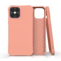 Matný měkký kryt pro iPhone 12 / 12 Pro - oranžový