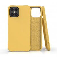 Matný měkký kryt pro iPhone 12 Pro Max - žlutý