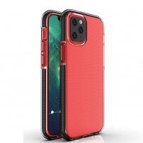 Transparentní kryt s barevným rámem z měkkého plastu pro iPhone 12 mini - černý
