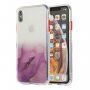 Mramorovaný kryt odolný proti poškrábání pro iPhone XS Max - fialový