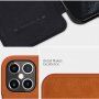 Nillkin Qin peněženkové pouzdro z PU kůže pro iPhone 12 Pro Max - červené
