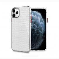 Kryt se strukturou včelí plástve pro iPhone 12 Pro Max - transparentní červený