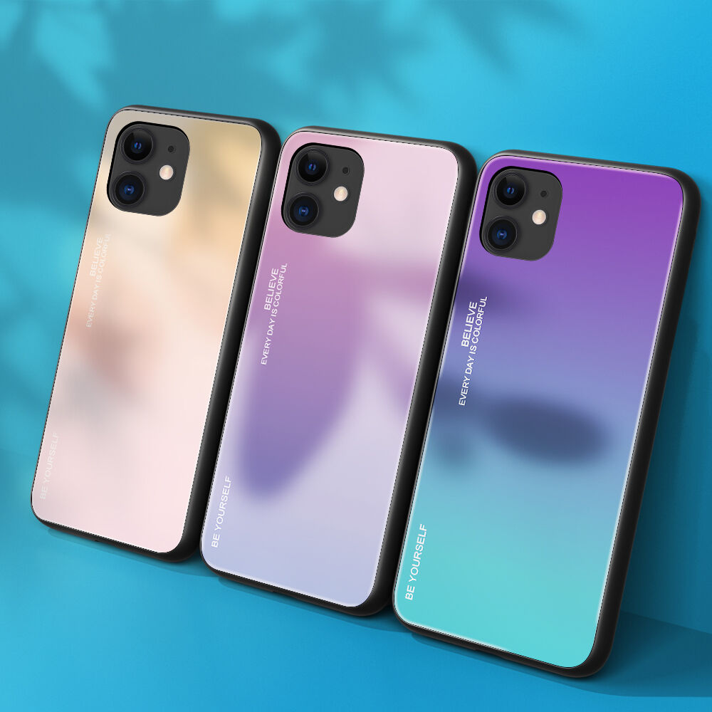 Kryt se skleněnou zadní stranou pro iPhone 12 / 12 Pro - růžovozlatý Kryt se skleněnou zadní stranou pro iPhone 12 / 12 Pro - růžovozlatý