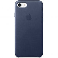 Originální kožený kryt pro Apple iPhone 7 - půlnočně modrý