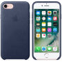 Originální kožený kryt pro Apple iPhone 7 - půlnočně modrý