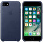 Originální kožený kryt pro Apple iPhone 7 - půlnočně modrý
