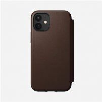 Nomad Folio Leather kožené flipové pouzdro pro iPhone 12 mini - hnědé
