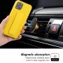 Kryt s funkcí stojánku / úchytu pro iPhone 12 Pro Max - žlutý