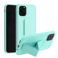 Kryt s funkcí stojánku / úchytu pro iPhone 12 Pro Max - mentolový