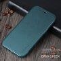 X-Level kožené flipové pouzdro se stojánkem pro iPhone 12 mini - zelené