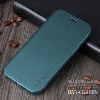 X-Level kožené flipové pouzdro se stojánkem pro iPhone 12 mini - zelené