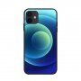 NXE měkký kryt s motivem barevných kruhů pro iPhone 12 mini - modrý