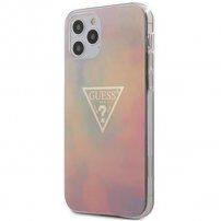 Guess T&D Gold Triangle kryt pro iPhone 12 Pro Max - růžový
