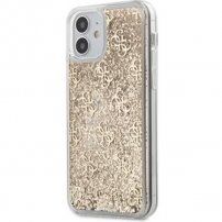 Guess 4G Liquid Glitter kryt pro iPhone 12 mini - zlatý