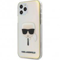 Karl Lagerfeld Head měňavý kryt pro iPhone 12 Pro Max - duhový