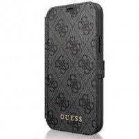 Guess 4G Book flipové pouzdro pro iPhone 12 / 12 Pro - šedé