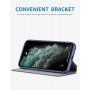 X-Level kožené flipové pouzdro se stojánkem pro iPhone 12 / 12 Pro - černé