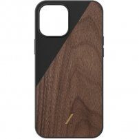 Native Union Clic Wooden dřevěný kryt pro iPhone 12 Pro Max - hnědočerný