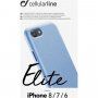 Cellularline Elite kryt z PU kůže pro iPhone 6 / 7 / 8 / SE (2020/2022) - světle modrý