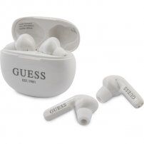 Guess True Wireless bezdrátová sluchátka s nabíjecím pouzdrem pro Apple zařízení - bílá