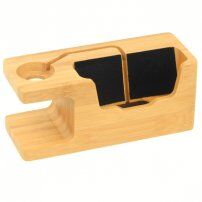 Multifunkční nabíjecí stanice pro iPhone / Apple Watch - bambus